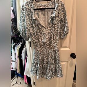 Buddy Love Gray Leopard Print Dress
